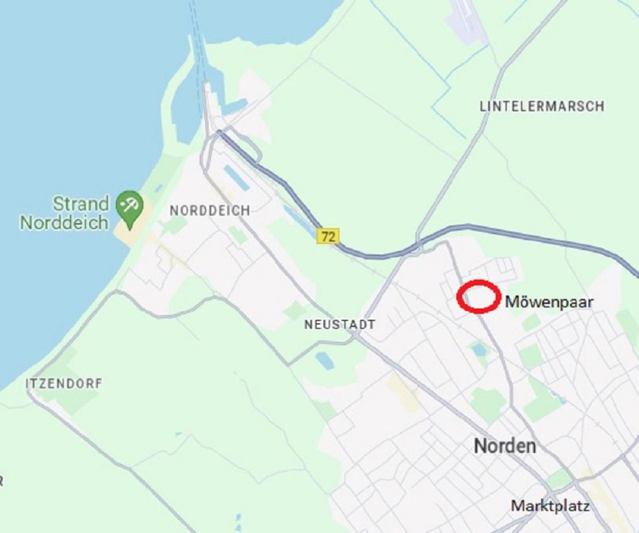 Fewo-Moewenpaar-Norden-Norddeich Buitenkant foto